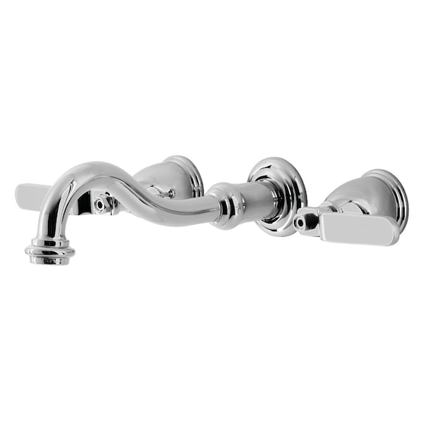Kingston Brass KS3121KL Two-Handle Wall Mount Bathroom Faucet, Polished Chrome KS3121KL - main